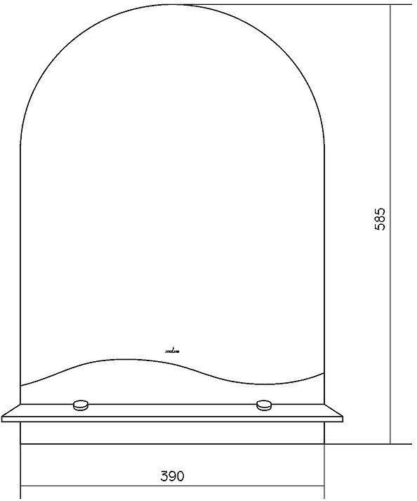 Зеркало Mixline Амели 39 552587 с полкой