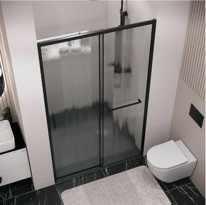 Душевая дверь Grossman Style 110 100.K33.05.110.21.02 профиль Черный матовый стекло шиншилла