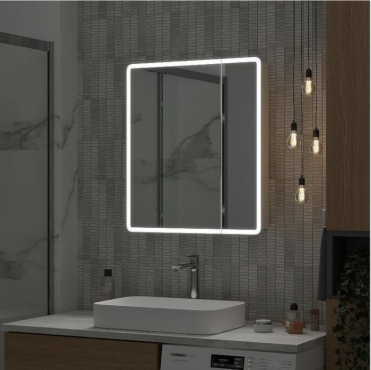 Зеркальный шкаф Reflexion Chill 700х800 RF2314CH с подсветкой Белый матовый Зеркальный шкаф Reflexion Chill 700х800 RF2314CH с подсветкой Белый матовый