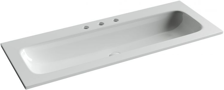 Раковина мебельная CERAMICANOVA Grace прямоугольная 1210x457x137 мм, с 3 мя отверстиями под смеситель, цвет белый, CN7024, CN7024