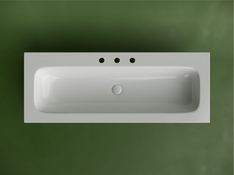 Раковина мебельная CERAMICANOVA Grace прямоугольная 1210x457x137 мм, с 3 мя отверстиями под смеситель, цвет белый, CN7024, CN7024 Раковина мебельная CERAMICANOVA Grace прямоугольная 1210x457x137 мм, с 3 мя отверстиями под смеситель, цвет белый, CN7024, CN7024