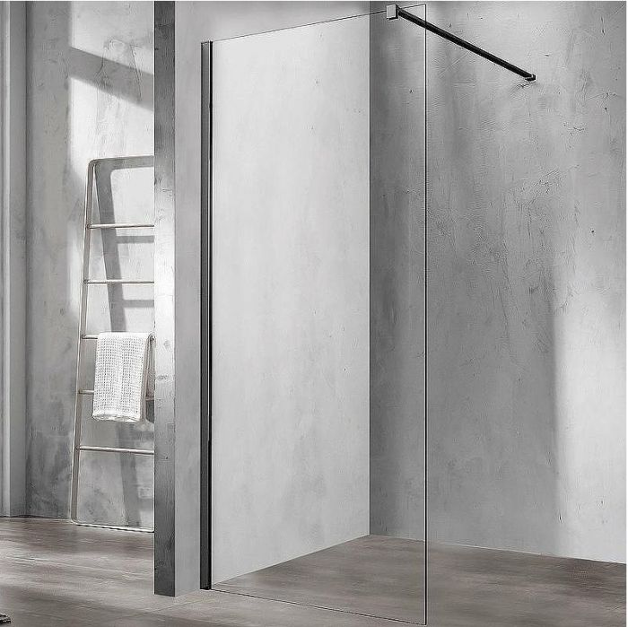 Душевая перегородка Vincea Walk-In 60 VSW-1H600CLB профиль Черный стекло прозрачное