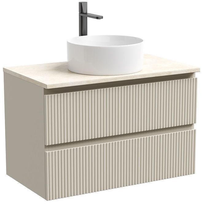 Тумба подвесная SANCOS Snob T, Beige Soft 790х445х500, под столешницу с отверстием под смеситель, цвет Kreman, SNT80CE
