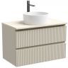 Тумба подвесная SANCOS Snob T, Beige Soft 790х445х500, под столешницу с отверстием под смеситель, цвет Kreman, SNT80CE