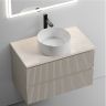Тумба подвесная SANCOS Snob T, Beige Soft 790х445х500, под столешницу с отверстием под смеситель, цвет Kreman, SNT80CE