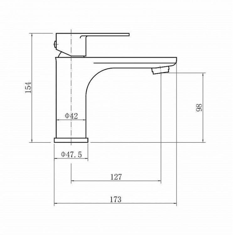 Смеситель для раковины Fashun A51119-17 цвет Графит Смеситель для раковины Fashun A51119-17 цвет Графит
