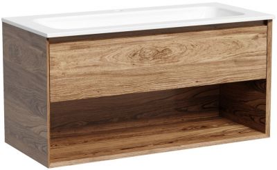 Тумба подвесная SANCOS под раковину Marmi 1.0, дуб чарльстон 995х445х520, MR1.0100ECH