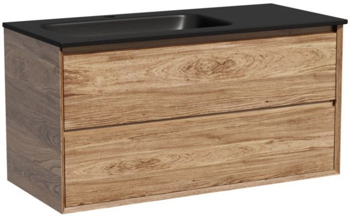 Тумба подвесная SANCOS под раковину левая Marmi 2.0, дуб чарльстон 995х445х520, MR2.0100LECH