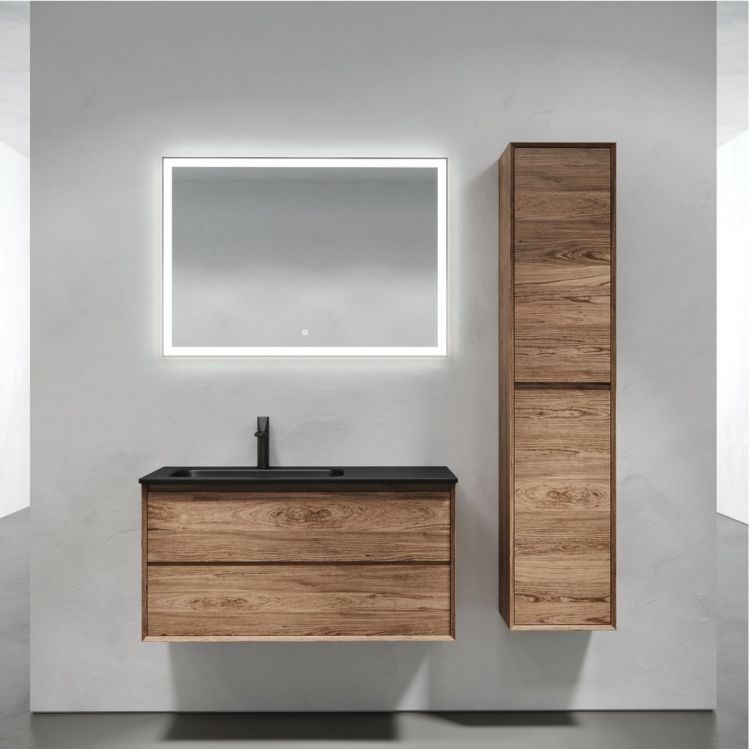 Тумба подвесная SANCOS под раковину левая Marmi 2.0, дуб чарльстон 995х445х520, MR2.0100LECH