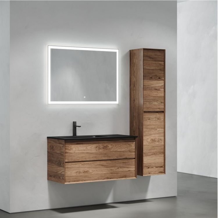 Тумба подвесная SANCOS под раковину левая Marmi 2.0, дуб чарльстон 995х445х520, MR2.0100LECH