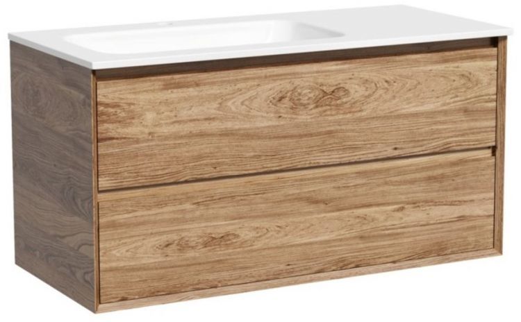 Тумба подвесная SANCOS под раковину левая Marmi 2.0, дуб чарльстон 995х445х520, MR2.0100LECH