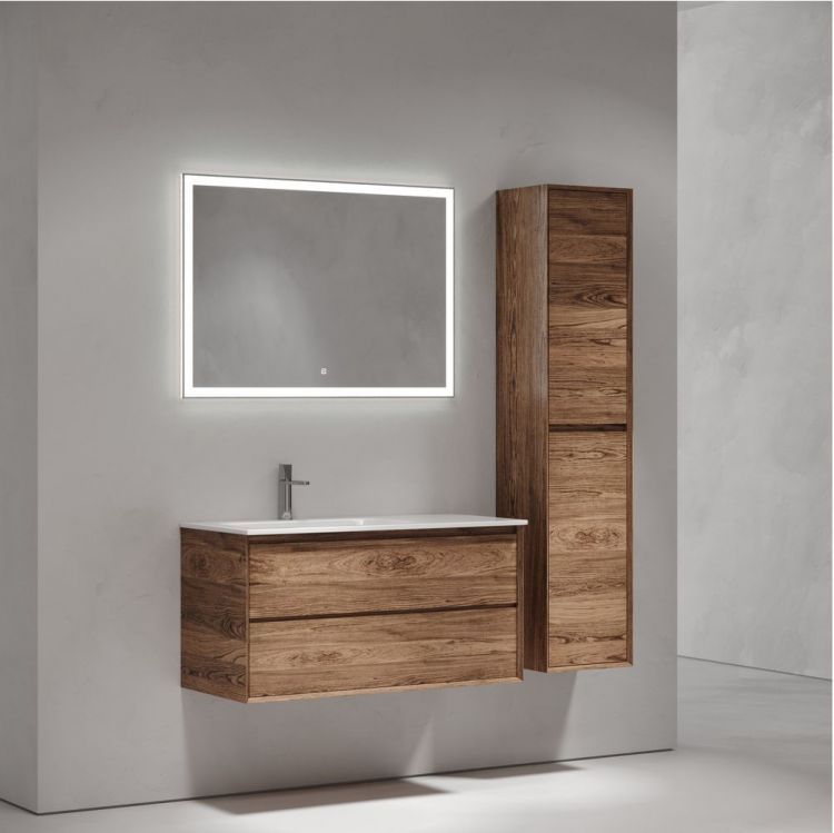 Тумба подвесная SANCOS под раковину левая Marmi 2.0, дуб чарльстон 995х445х520, MR2.0100LECH