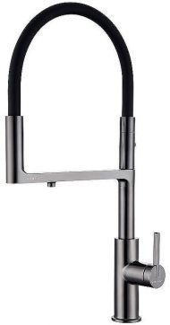 Смеситель для кухни Paulmark Tornado To213402-GB Черный глянцевый