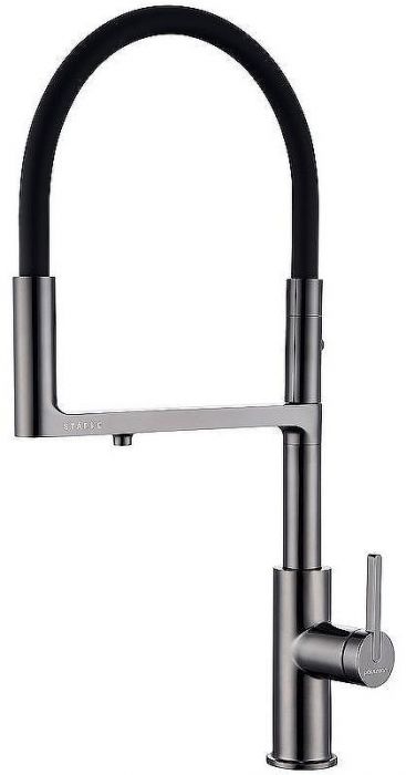 Смеситель для кухни Paulmark Tornado To213402-GB Черный глянцевый