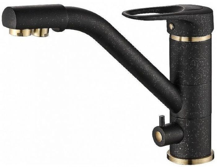 Смеситель для кухни ZorG Steel Hammer SH321BLACKBR Черный