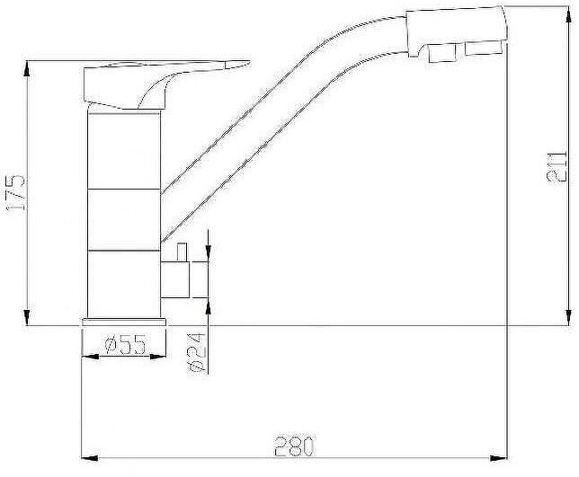 Смеситель для кухни ZorG Steel Hammer SH321BLACKBR Черный