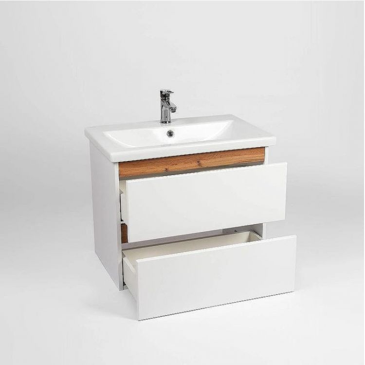 Тумба под раковину VIANT Мальта 80 VMAL80CO-T2YP подвесная Белая Дуб Вотан Тумба под раковину VIANT Мальта 80 VMAL80CO-T2YP подвесная Белая Дуб Вотан
