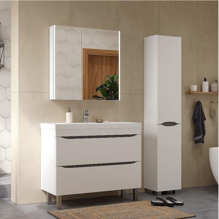 Тумба под раковину Volna Prime 100.2Y tnPRIME100.2Y-01 Белая Темно-серая