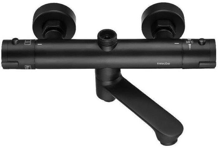 Смеситель для ванны Swedbe Hermes 9042B с термостатом Черный матовый