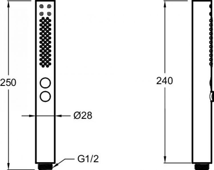 Ручной душ Jacob Delafon Shift+ E21335-BN, никель Ручной душ Jacob Delafon Shift+ E21335-BN, никель