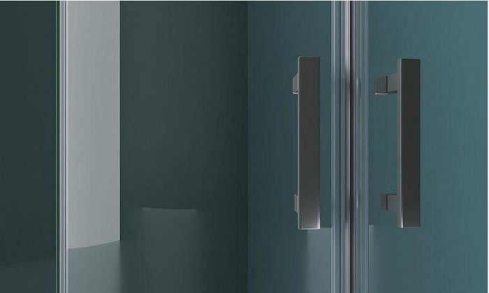 Душевой уголок BelBagno Kraft 100х100 KRAFT-R-2-100-C-Cr профиль Хром стекло прозрачное