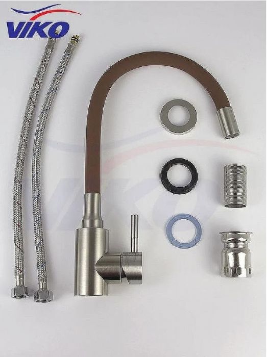 Смеситель для кухни Viko V-4458 Нержавеющая сталь Коричневый