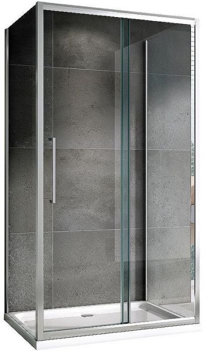 Душевой уголок Abber Schwarzer Diamant 110x80 AG30110H-S80-S80 профиль Хром стекло прозрачное
