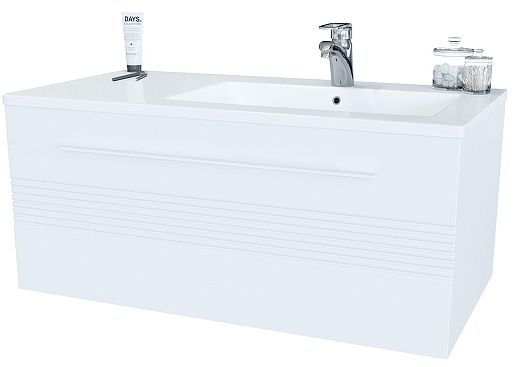 Тумба с раковиной SanVit Соната-1 90 ksonata1090R подвесная цвет Белый