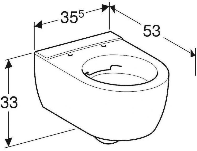 Унитаз Geberit (Keramag) iCon 204060000 без сиденья