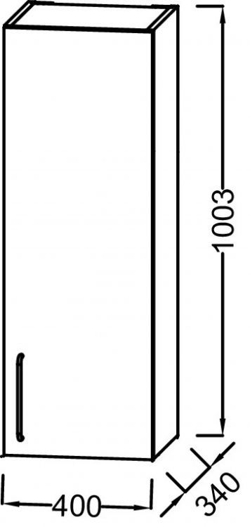 Шкаф 40 см Jacob Delafon Odeon Rive Gauche EB2571D-R7-E52, дуб табак