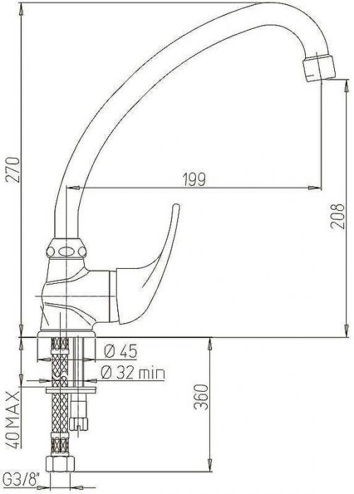 Смеситель для кухни Paini Jolly 69CR592ZLMKM Хром