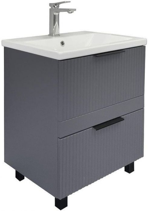 Тумба с раковиной Comforty Лима 60 00-00019209 цвет Антрацит
