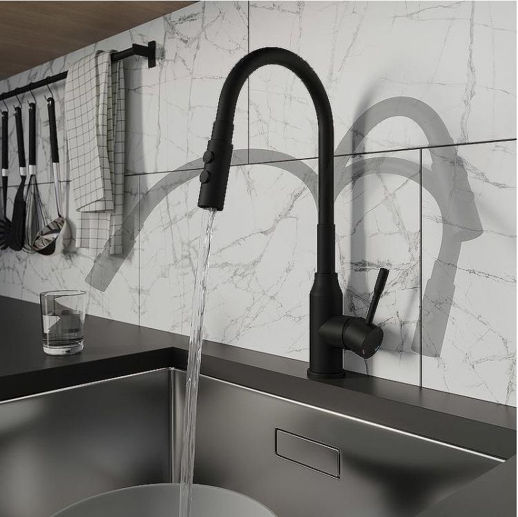 Смеситель для кухни Milardo Meal M01BL2FM05 Черный матовый Смеситель для кухни Milardo Meal M01BL2FM05 Черный матовый