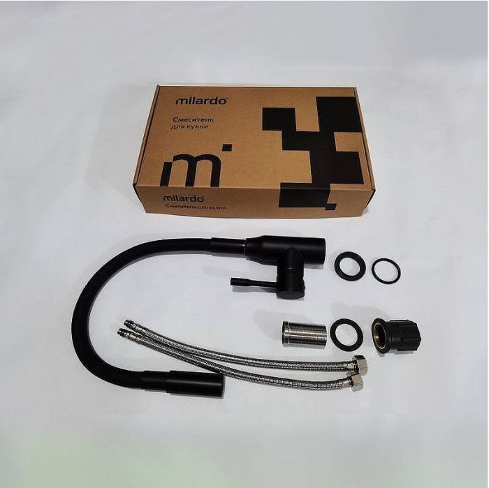 Смеситель для кухни Milardo Meal M01BL2FM05 Черный матовый
