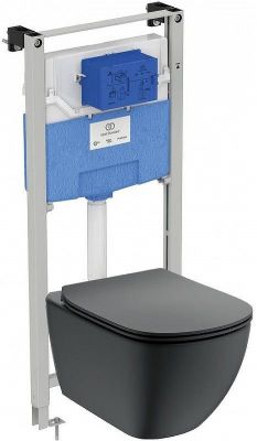 Комплект унитаза с инсталляцией Ideal Standard Tesi T3868V3 с сиденьем Микролифт