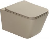 Унитаз SantiLine SL-5007BG подвесной Бежевый матовый с сиденьем Микролифт