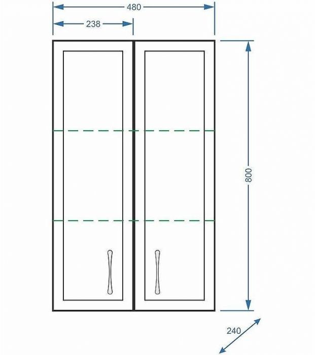 Подвесной шкаф Stella Polar Концепт 48 SP-00000139 Белый