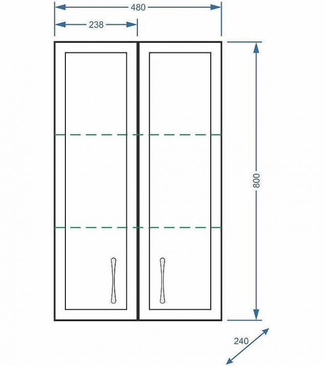 Подвесной шкаф Stella Polar Концепт 48 SP-00000139 Белый