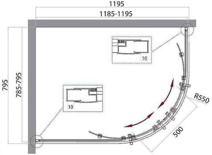 Душевой уголок BelBagno UNO-195-RH-2-120/80-C-Cr 120х80 профиль Хром стекло прозрачное