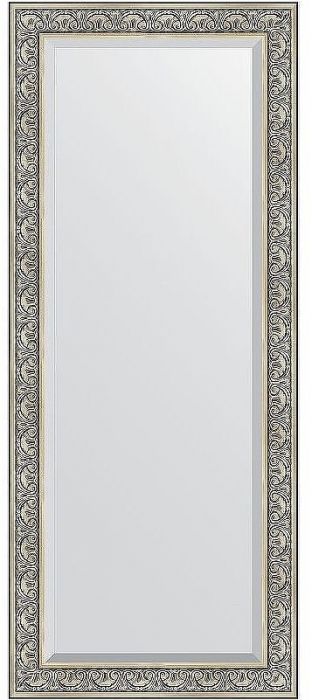 Зеркало Evoform Exclusive Floor 205х85 BY 6134 с фацетом в багетной раме - Барокко серебро 106