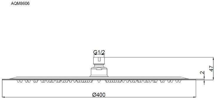 Верхний душ AQUAme AQM8606CR цвет Хром