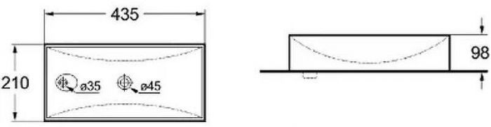Раковина SantiLine 43 R SL-2009RMB Черная матовая