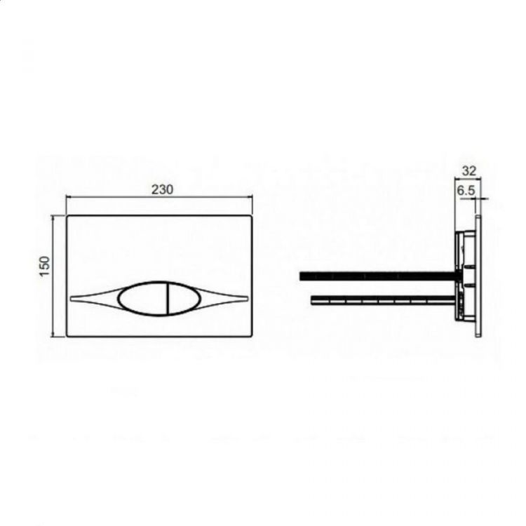 Клавиша смыва Jacob Delafon e29027-cp, хром глянцевый