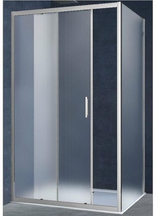 Душевой уголок Vincea Alpha 100x90 VSR-3AL9010MT профиль Хром стекло текстурное