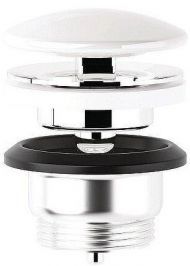 Донный клапан Kludi Rotexa 1047143-00 click-clack цвет Белый