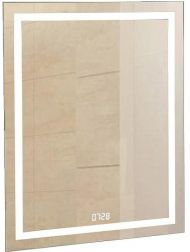 Зеркало Континент Verte 500х700 ЗЛП477 с подсветкой с часами и датчиком движения