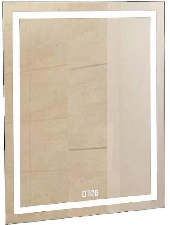 Зеркало Континент Verte 500х700 ЗЛП477 с подсветкой с часами и датчиком движения