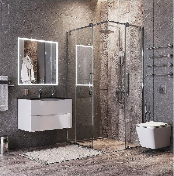 Зеркало Bond Cube 80x80 M44ZE-8080 с подсветкой с сенсорным выключателем