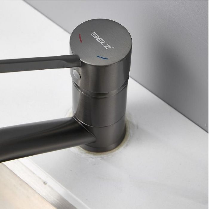 Смеситель для кухни Belz B19019-3 цвет Оружейная сталь