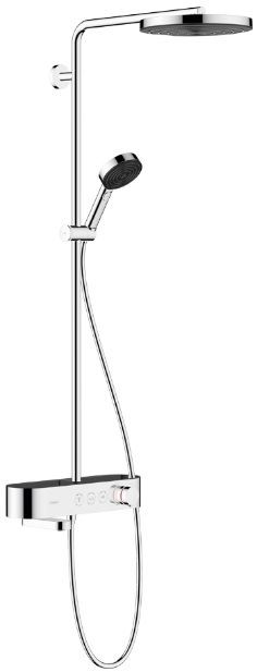 Hansgrohe Pulsify S Душевая система, настенная, 1jet, с термостатом, цвет: хром
